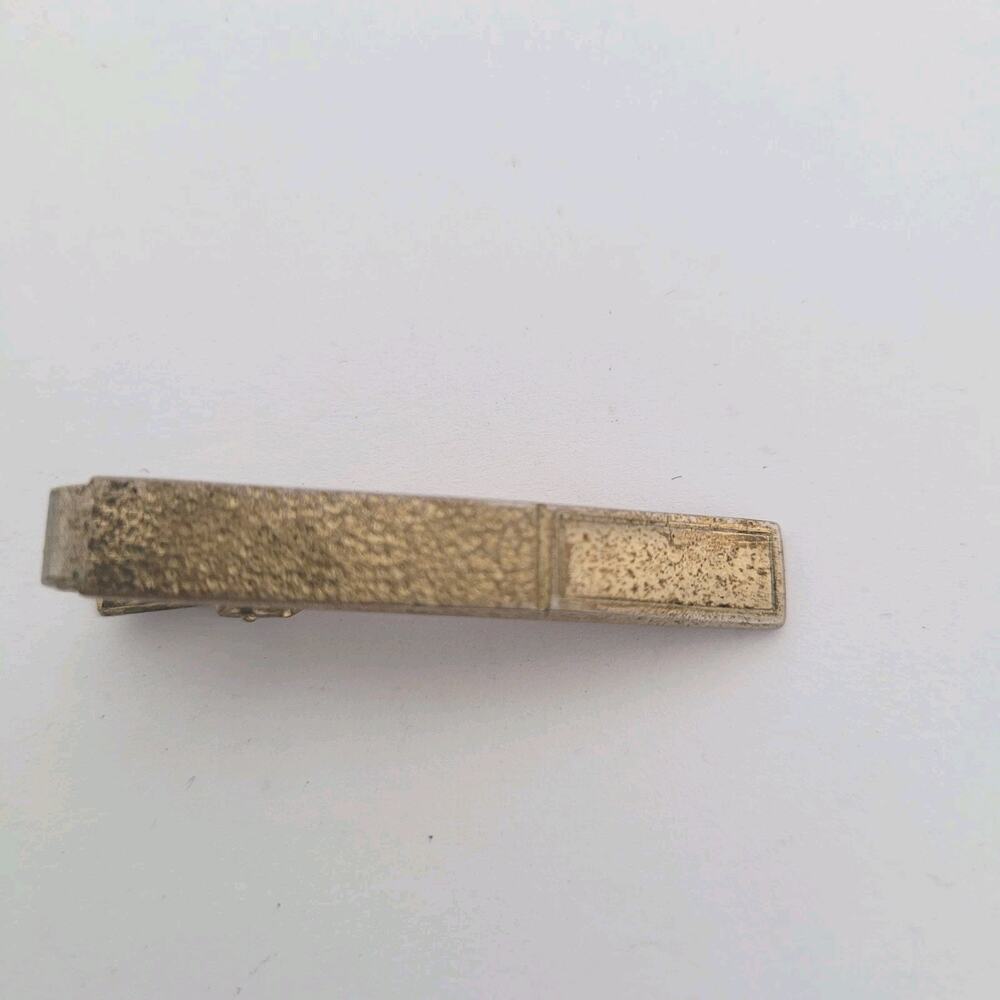 Anson Gold‎ Tie Bar Clip Clasp Retro Vintage Minimalistic Textured Fair